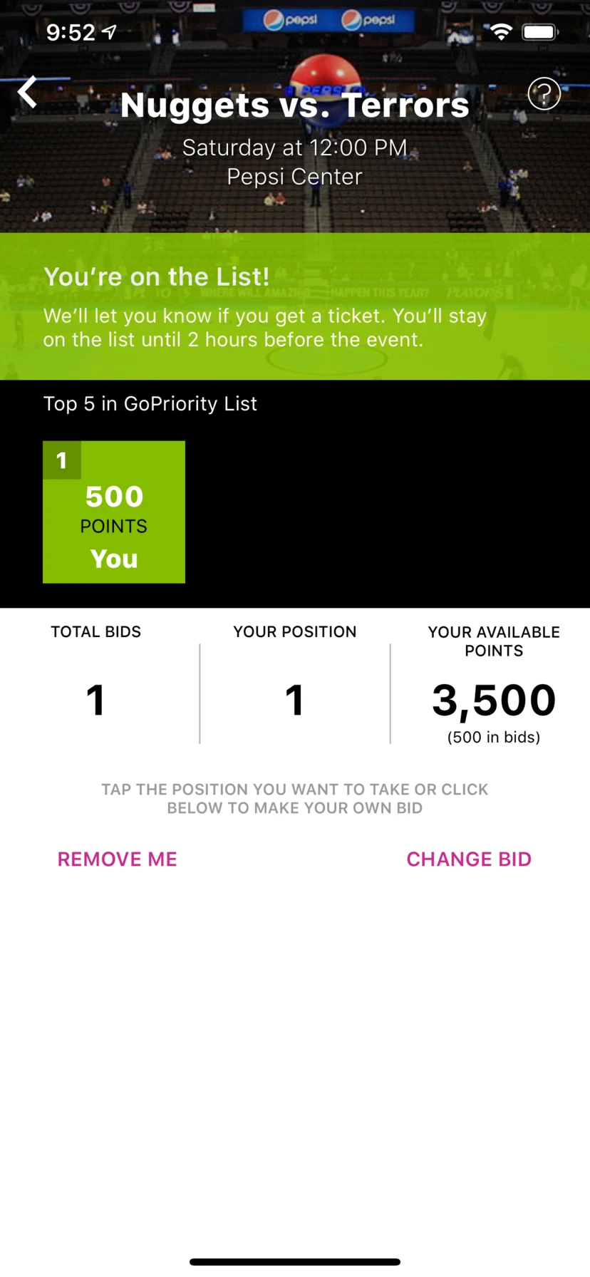 GoPriority Bid Complete